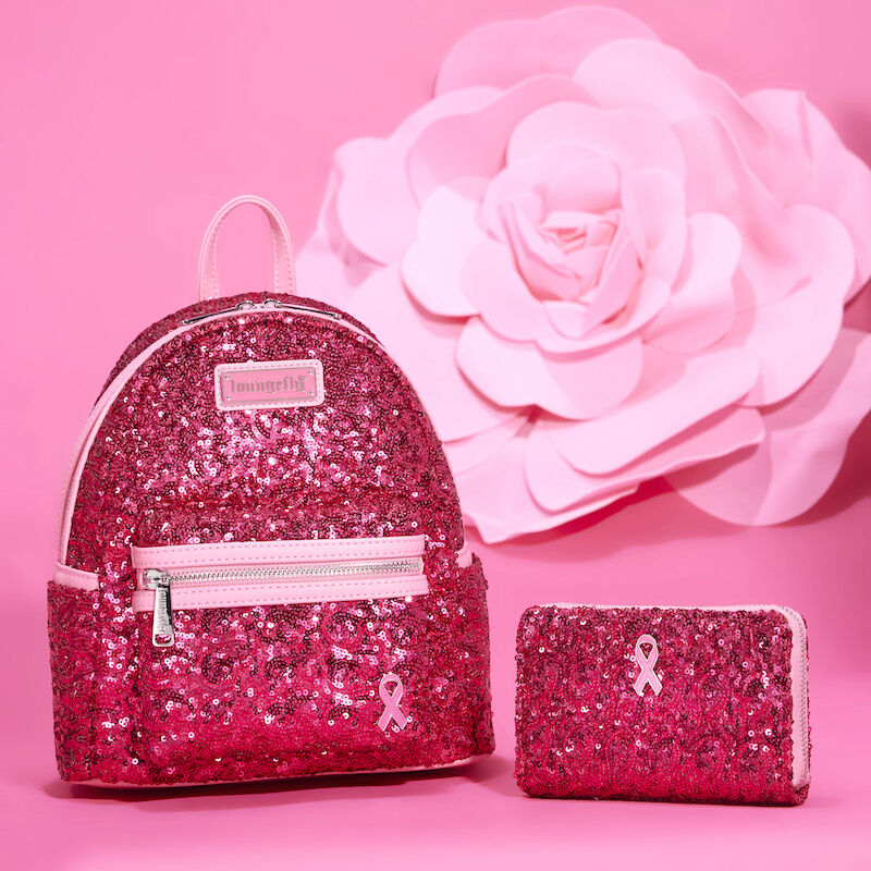 Loungefly pink new arrivals sequin backpack